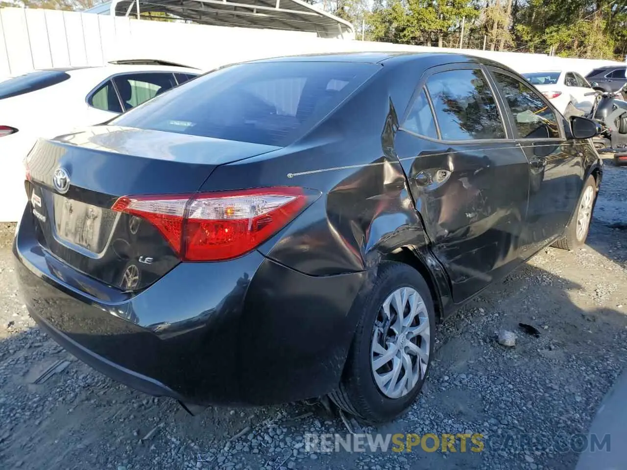 3 fotografías del automóvil dañado 5YFBURHE7KP859676 TOYOTA COROLLA 2019