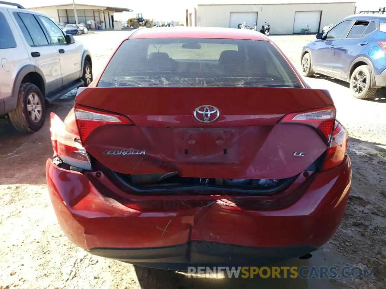 6 fotografías del automóvil dañado 5YFBURHE7KP860441 TOYOTA COROLLA 2019