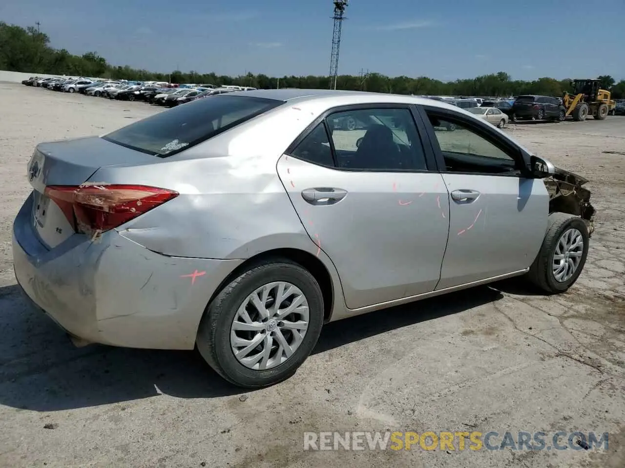 3 fotografías del automóvil dañado 5YFBURHE7KP876655 TOYOTA COROLLA 2019