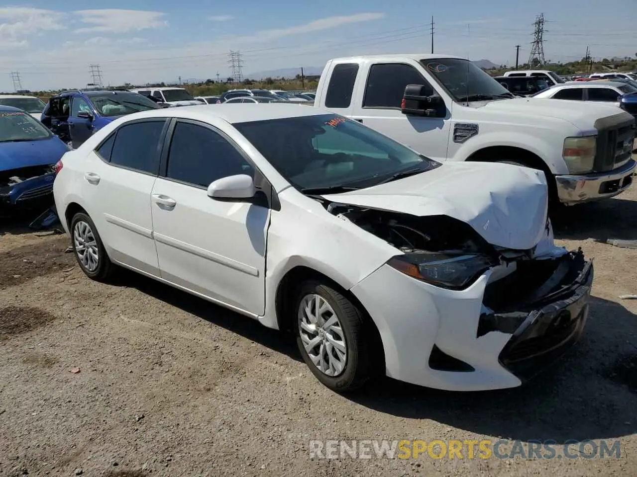 4 fotografías del automóvil dañado 5YFBURHE7KP883007 TOYOTA COROLLA 2019