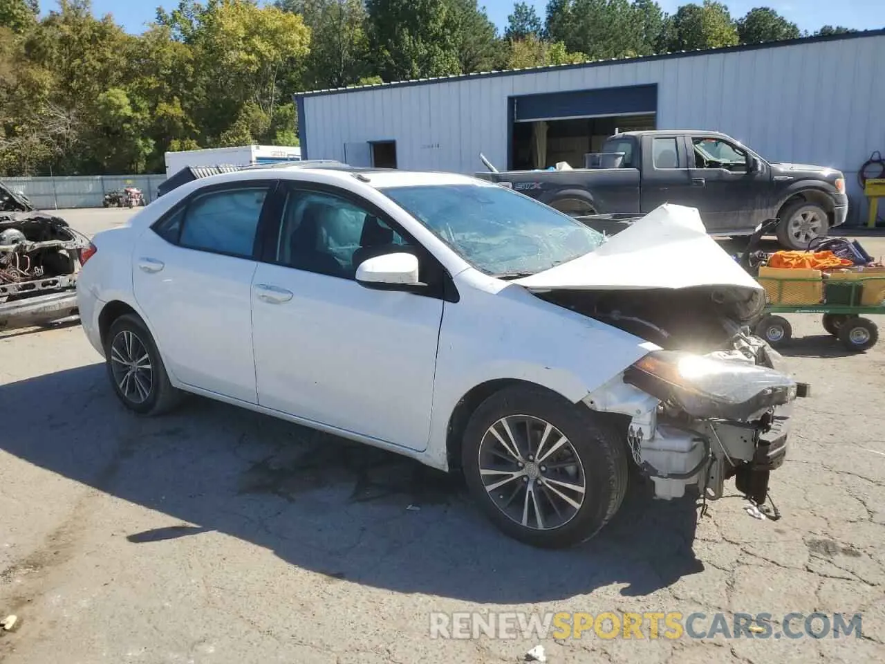 4 fotografías del automóvil dañado 5YFBURHE7KP891222 TOYOTA COROLLA 2019