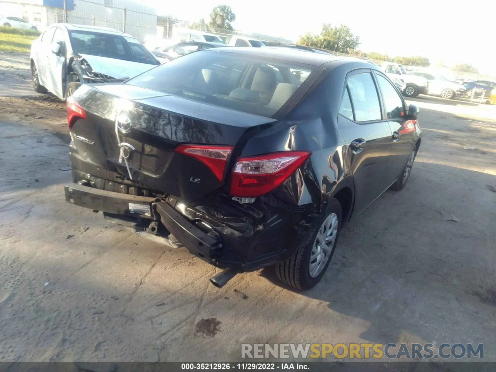 4 fotografías del automóvil dañado 5YFBURHE7KP902199 TOYOTA COROLLA 2019