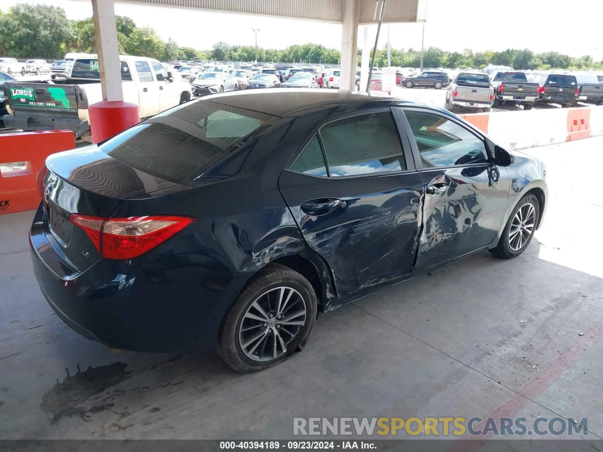4 fotografías del automóvil dañado 5YFBURHE7KP904387 TOYOTA COROLLA 2019