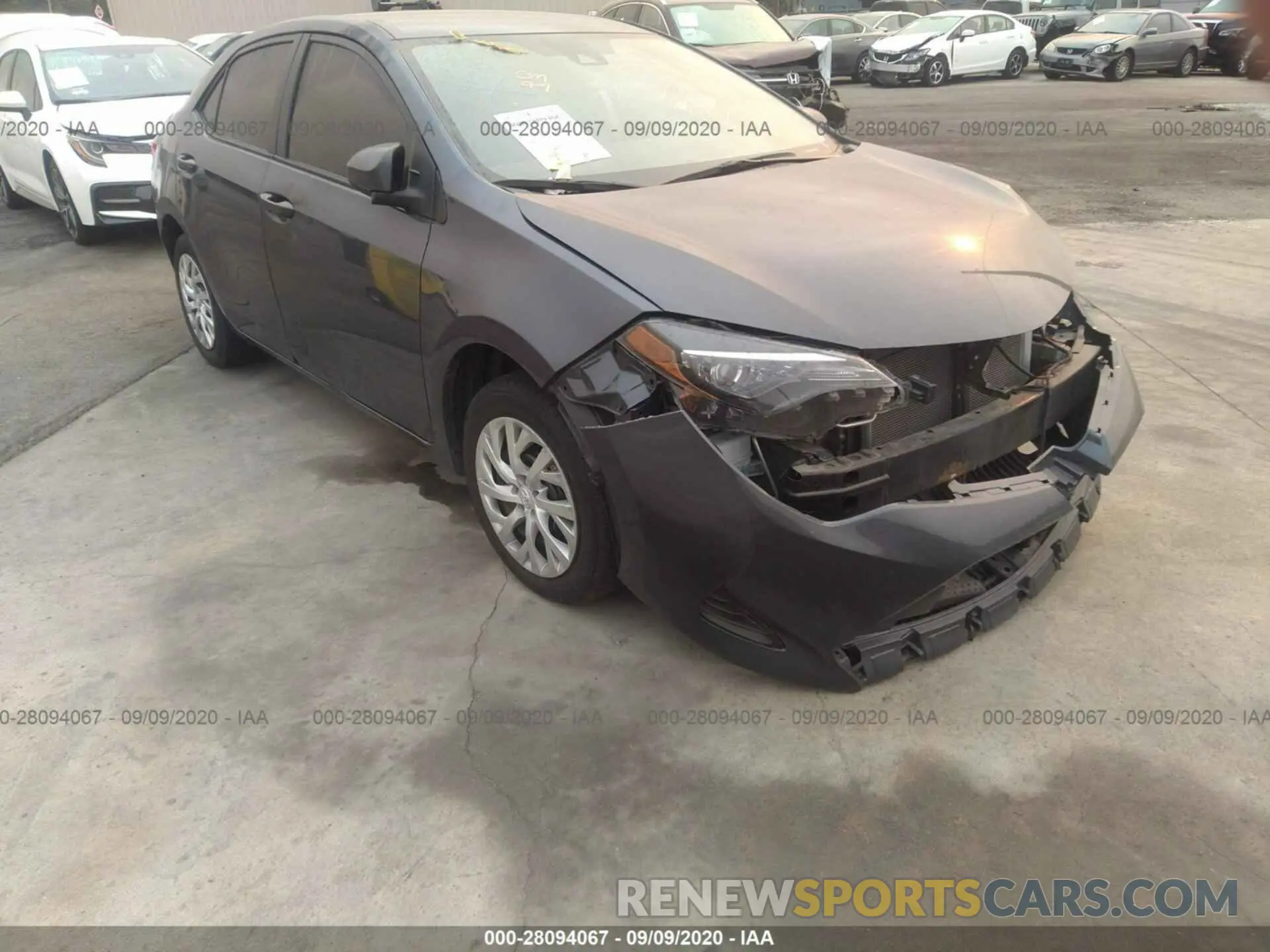1 fotografías del automóvil dañado 5YFBURHE7KP910206 TOYOTA COROLLA 2019