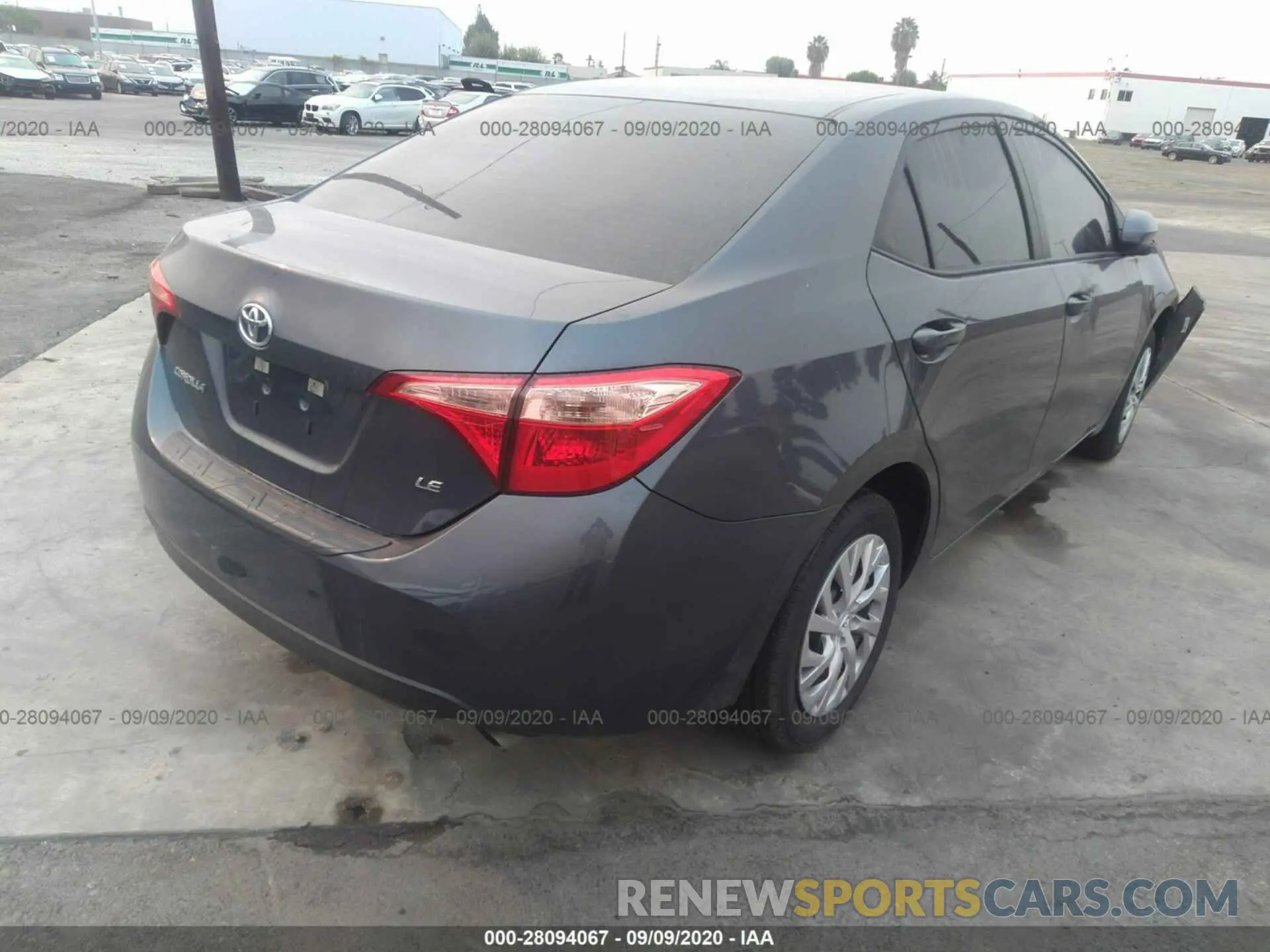 4 fotografías del automóvil dañado 5YFBURHE7KP910206 TOYOTA COROLLA 2019