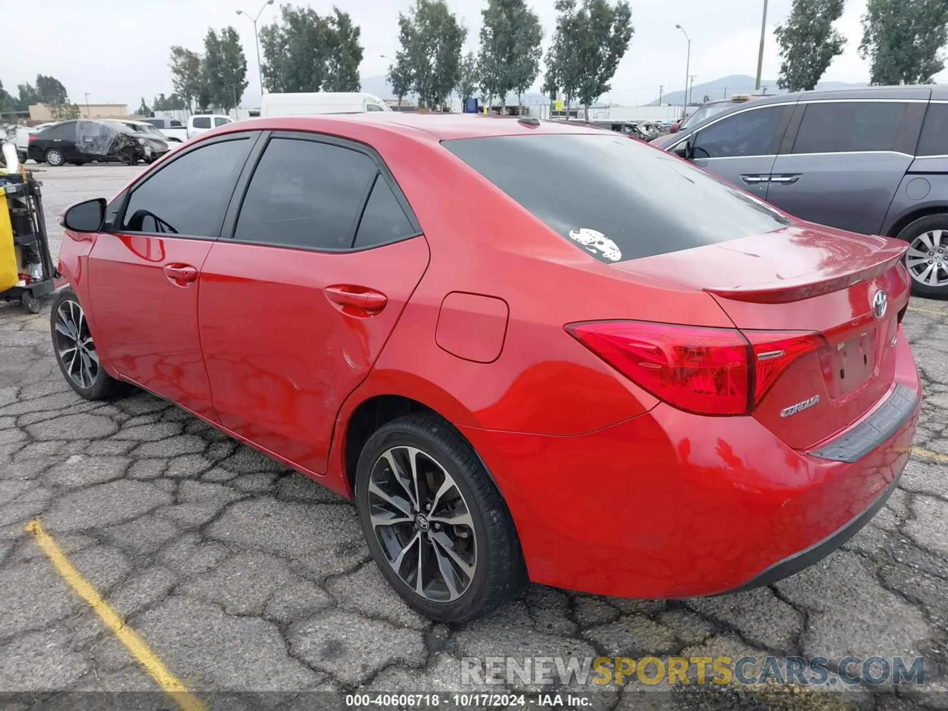 3 fotografías del automóvil dañado 5YFBURHE7KP921674 TOYOTA COROLLA 2019