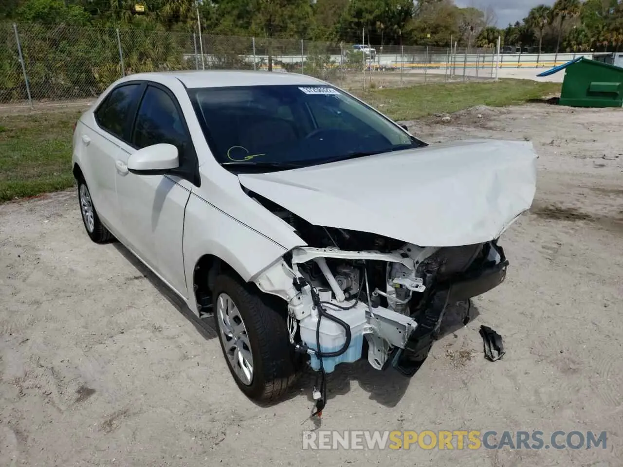 1 fotografías del automóvil dañado 5YFBURHE7KP922887 TOYOTA COROLLA 2019