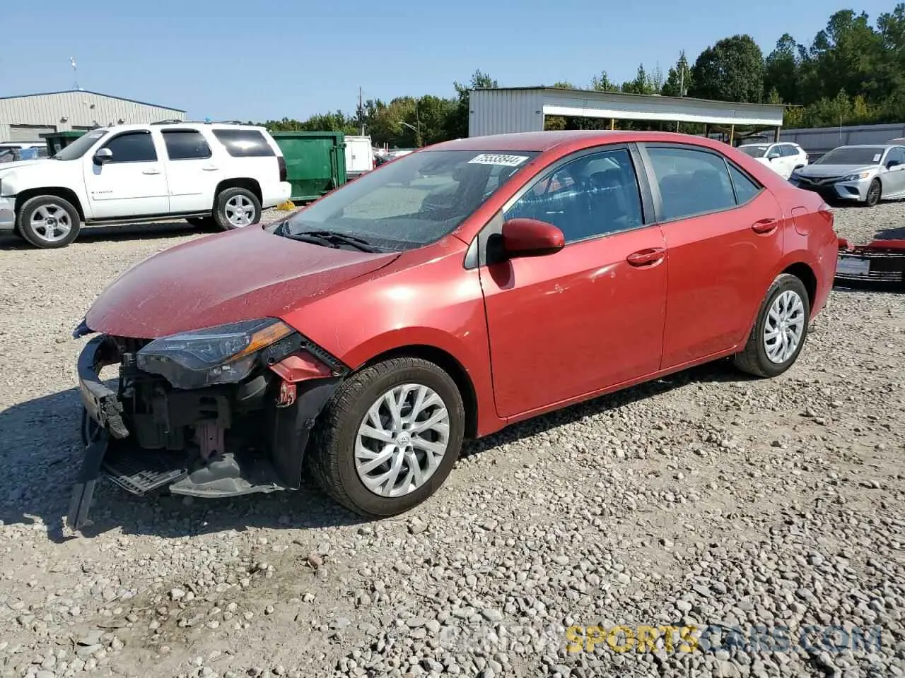 1 fotografías del automóvil dañado 5YFBURHE7KP923389 TOYOTA COROLLA 2019