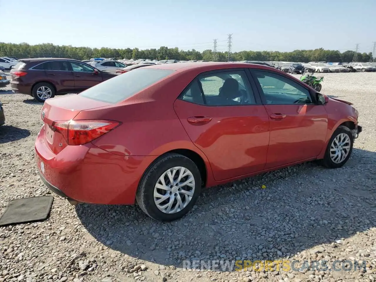 3 fotografías del automóvil dañado 5YFBURHE7KP923389 TOYOTA COROLLA 2019