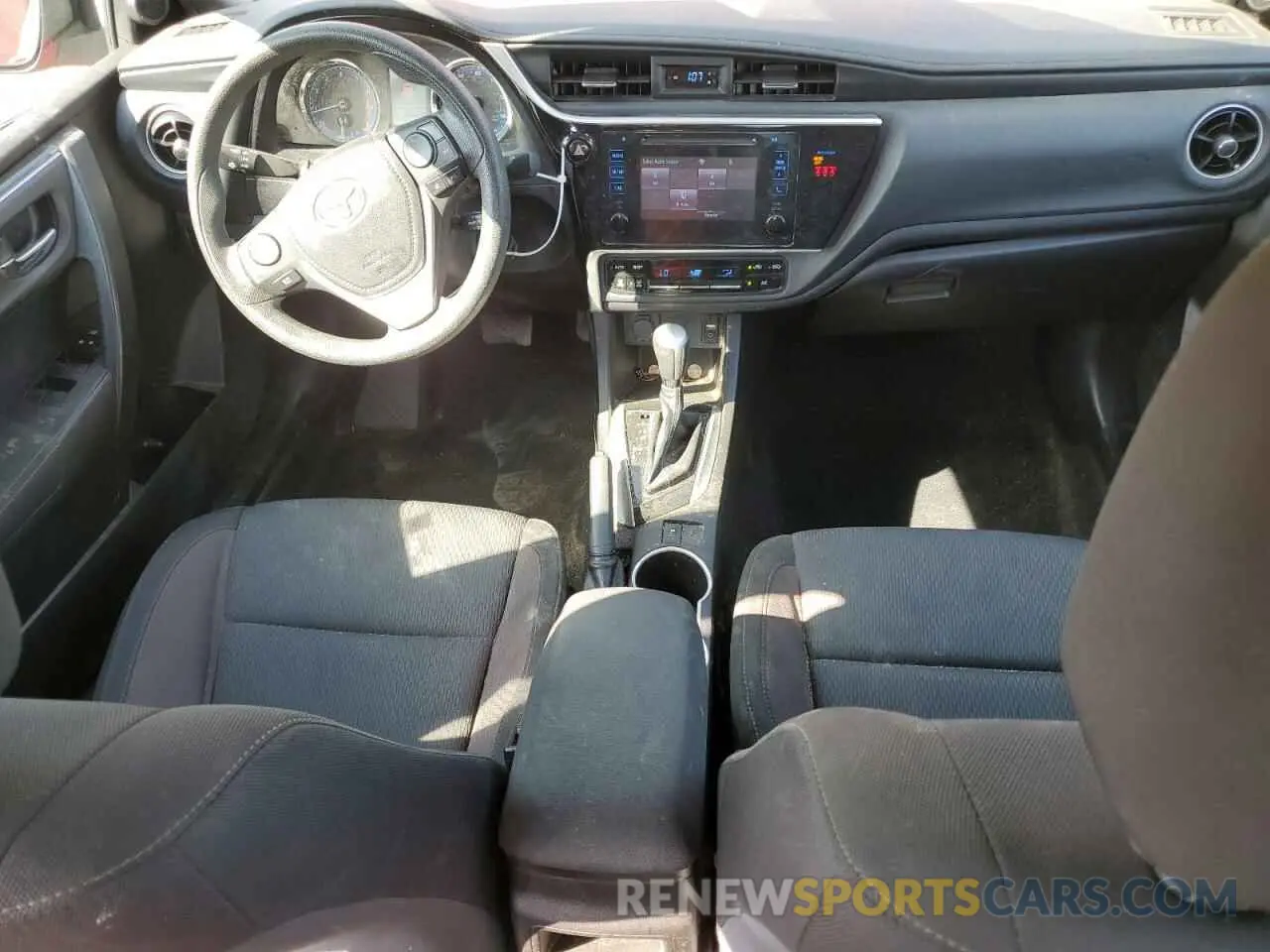 8 fotografías del automóvil dañado 5YFBURHE7KP923389 TOYOTA COROLLA 2019