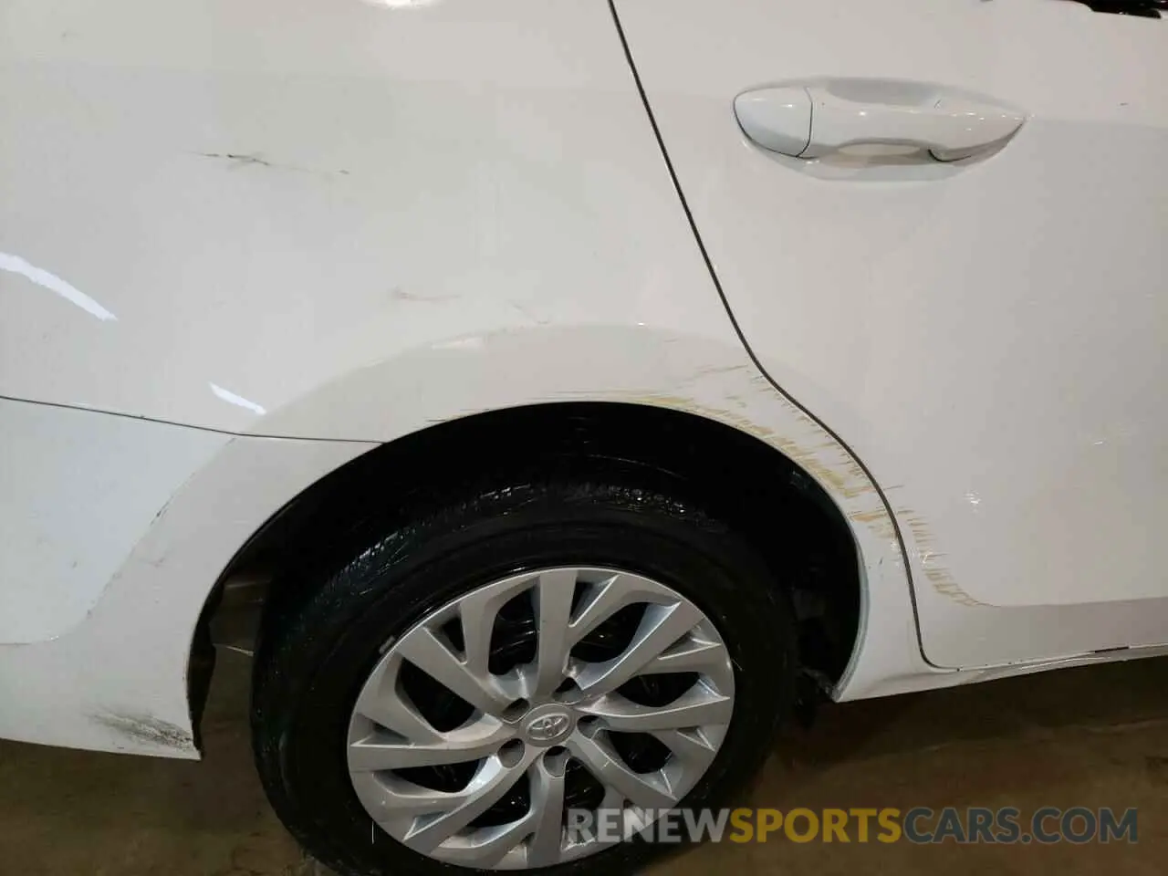 9 fotografías del automóvil dañado 5YFBURHE7KP928401 TOYOTA COROLLA 2019