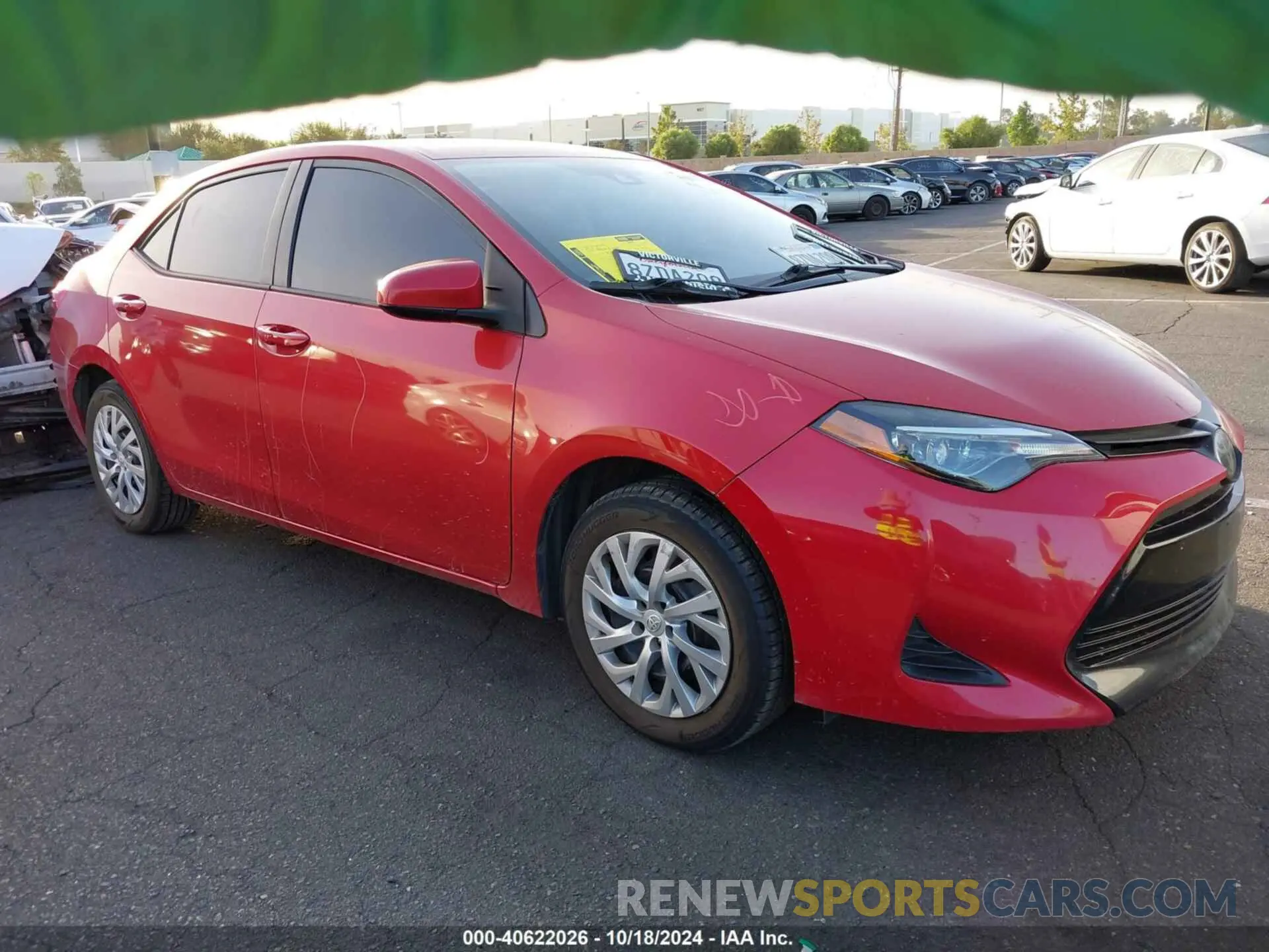 1 fotografías del automóvil dañado 5YFBURHE7KP930780 TOYOTA COROLLA 2019