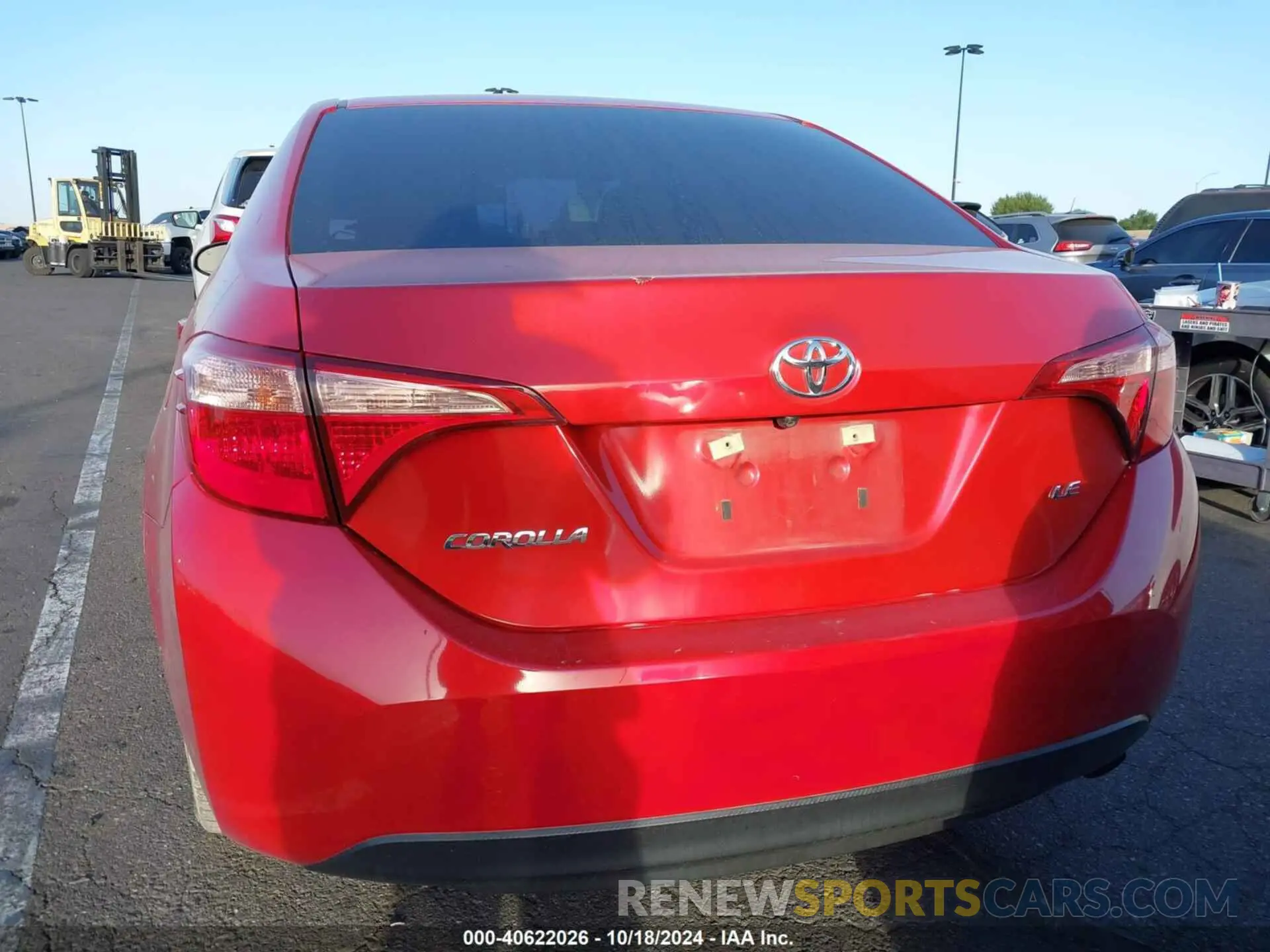 16 fotografías del automóvil dañado 5YFBURHE7KP930780 TOYOTA COROLLA 2019