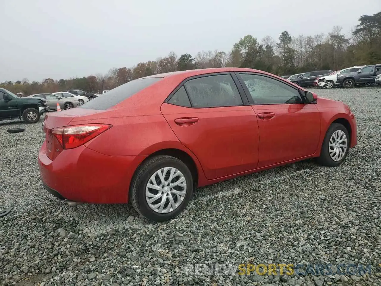 3 fotografías del automóvil dañado 5YFBURHE8KP866376 TOYOTA COROLLA 2019