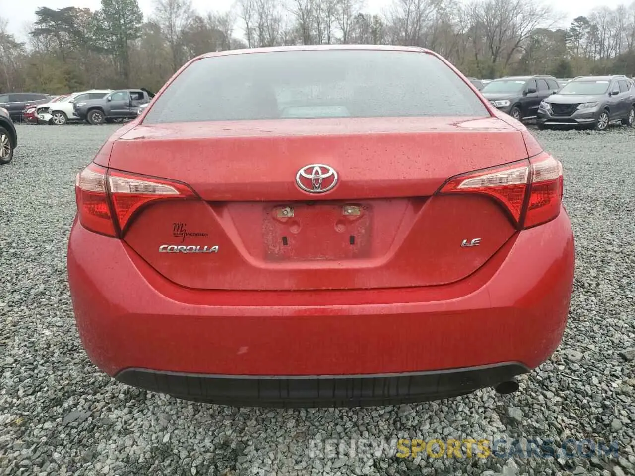 6 fotografías del automóvil dañado 5YFBURHE8KP866376 TOYOTA COROLLA 2019