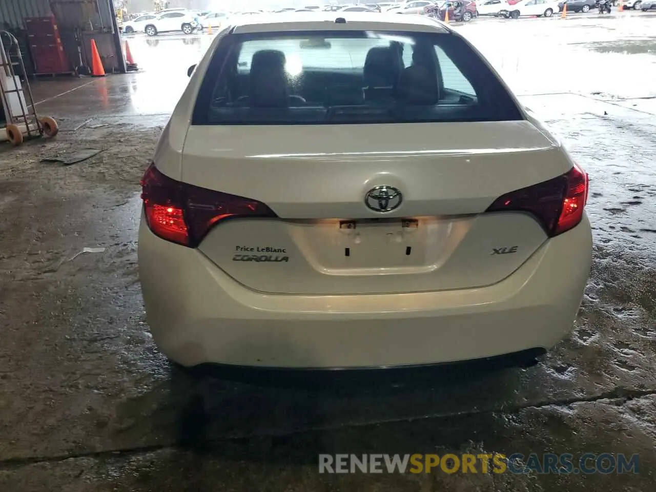 6 fotografías del automóvil dañado 5YFBURHE8KP868449 TOYOTA COROLLA 2019