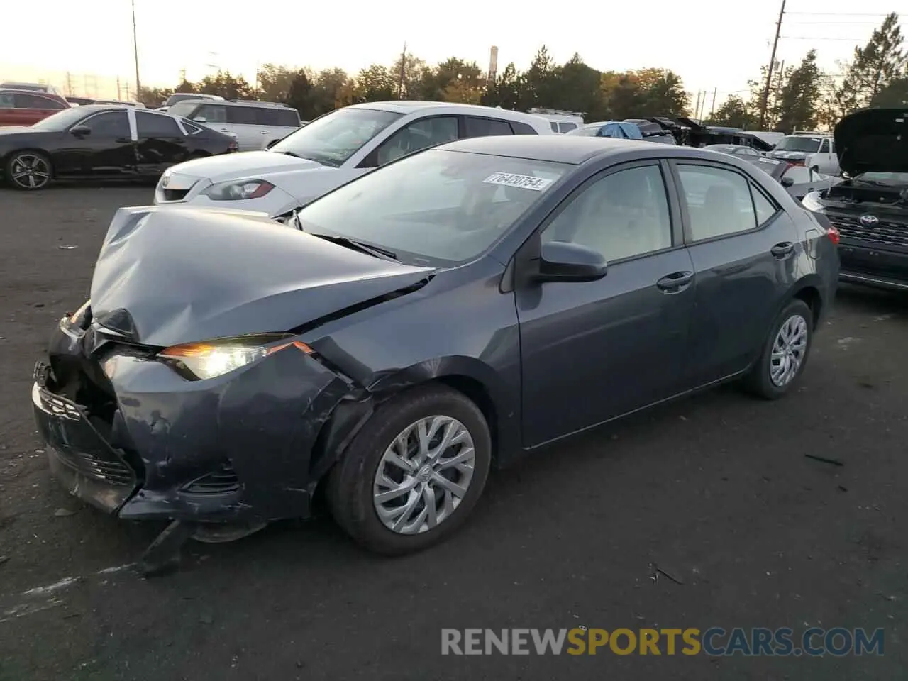 1 fotografías del automóvil dañado 5YFBURHE8KP872498 TOYOTA COROLLA 2019