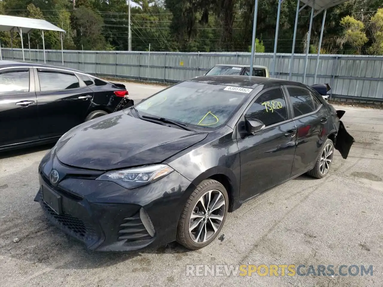 2 fotografías del automóvil dañado 5YFBURHE8KP884280 TOYOTA COROLLA 2019