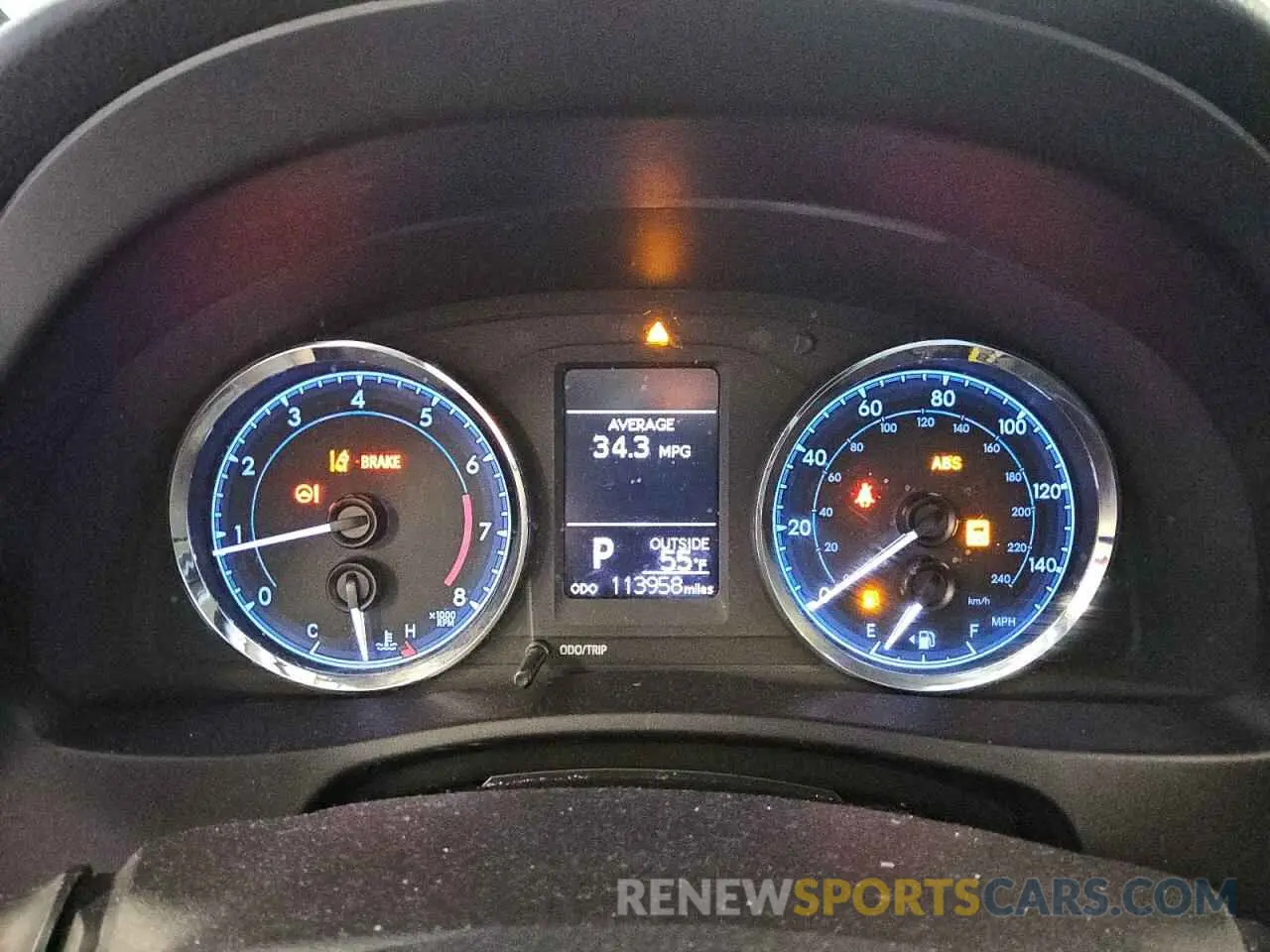 9 fotografías del automóvil dañado 5YFBURHE8KP894839 TOYOTA COROLLA 2019