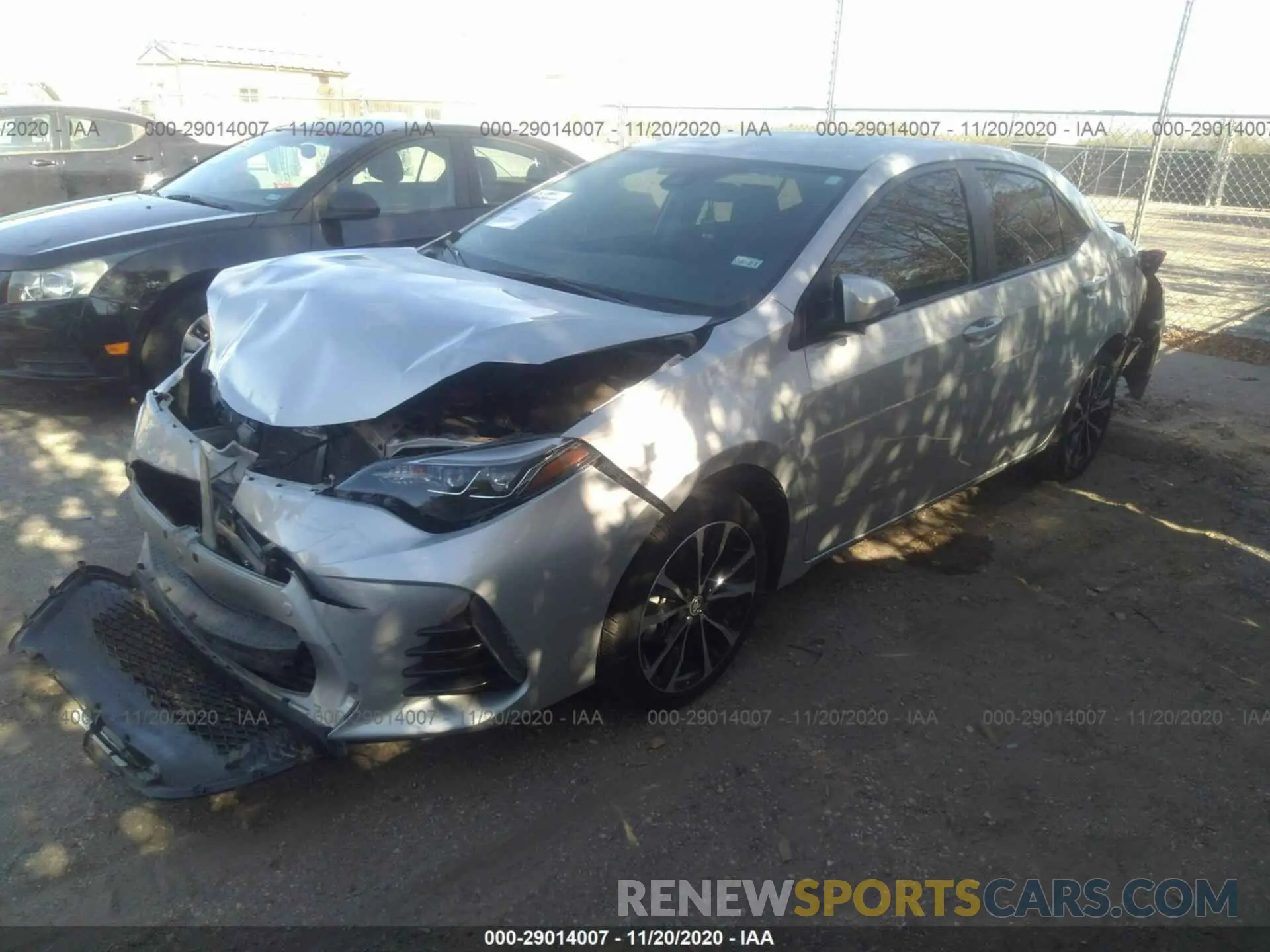 2 fotografías del automóvil dañado 5YFBURHE8KP909453 TOYOTA COROLLA 2019
