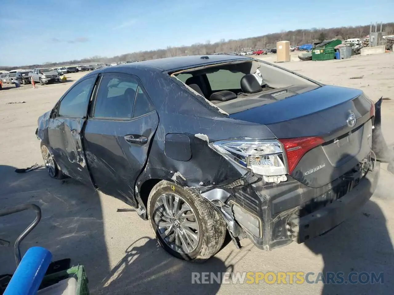 2 fotografías del automóvil dañado 5YFBURHE8KP918203 TOYOTA COROLLA 2019