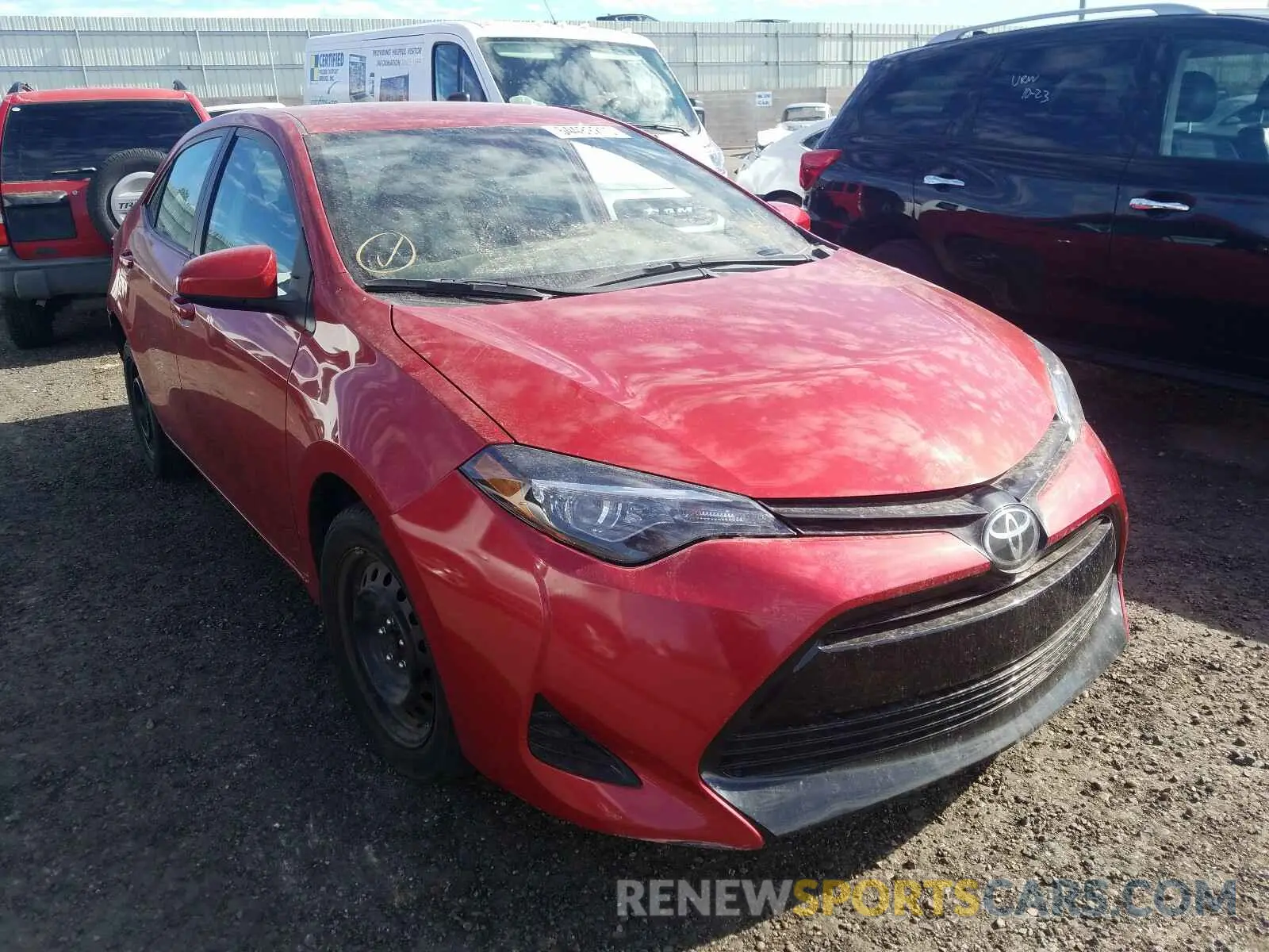 1 fotografías del automóvil dañado 5YFBURHE8KP928360 TOYOTA COROLLA 2019
