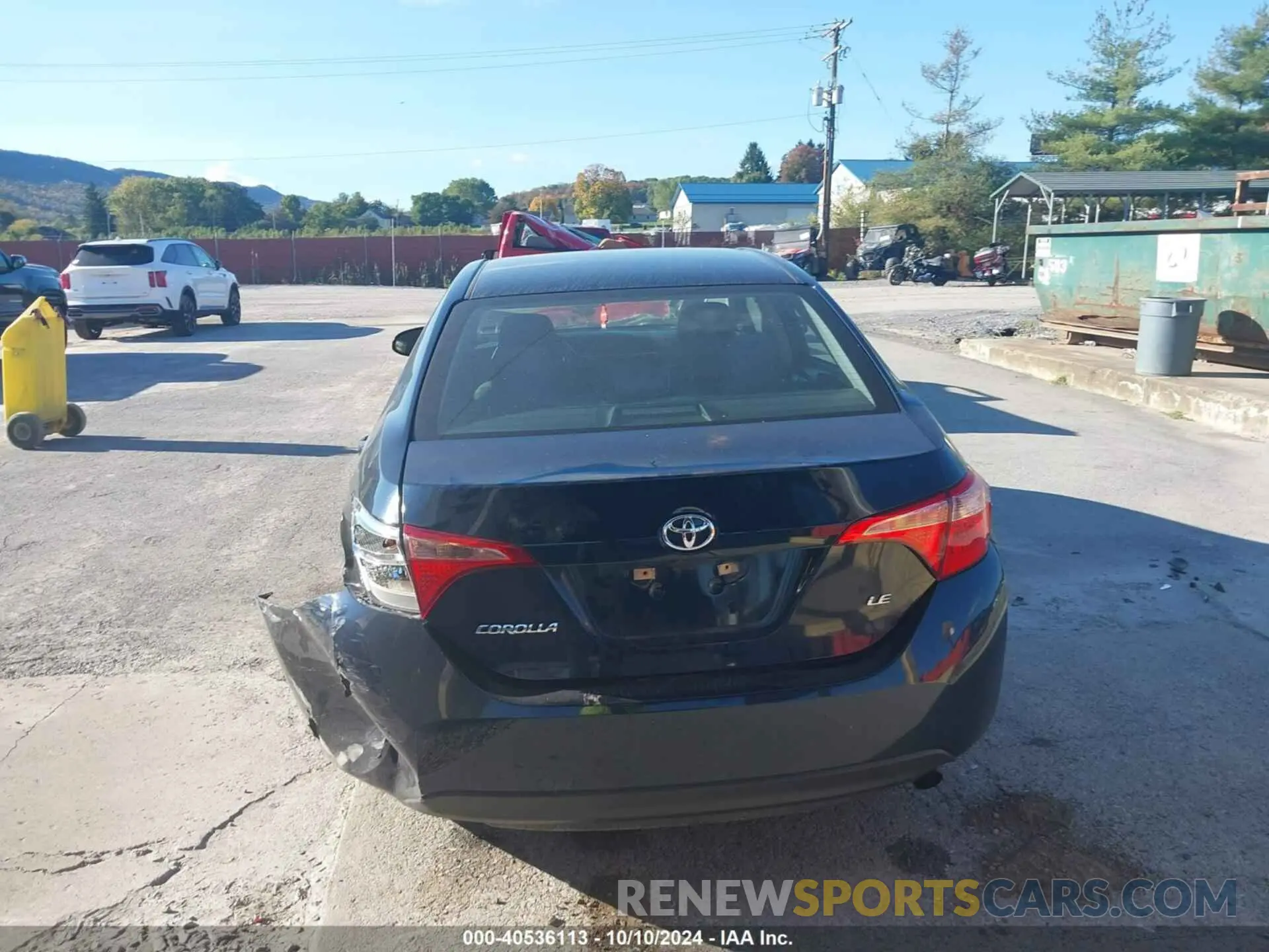 16 fotografías del automóvil dañado 5YFBURHE8KP930061 TOYOTA COROLLA 2019