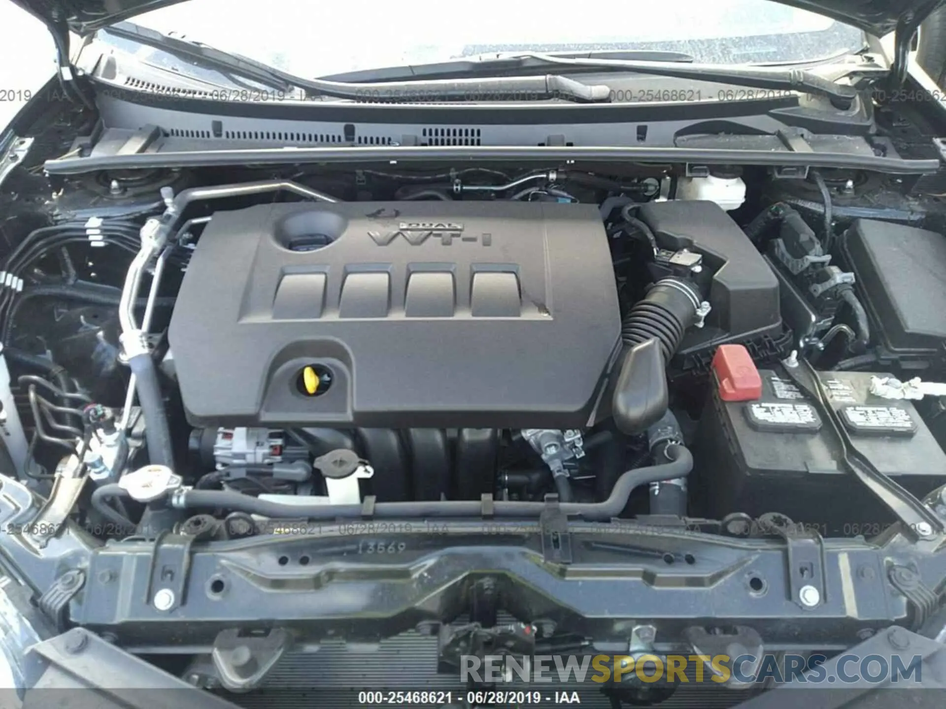 10 fotografías del automóvil dañado 5YFBURHE8KP938760 TOYOTA COROLLA 2019