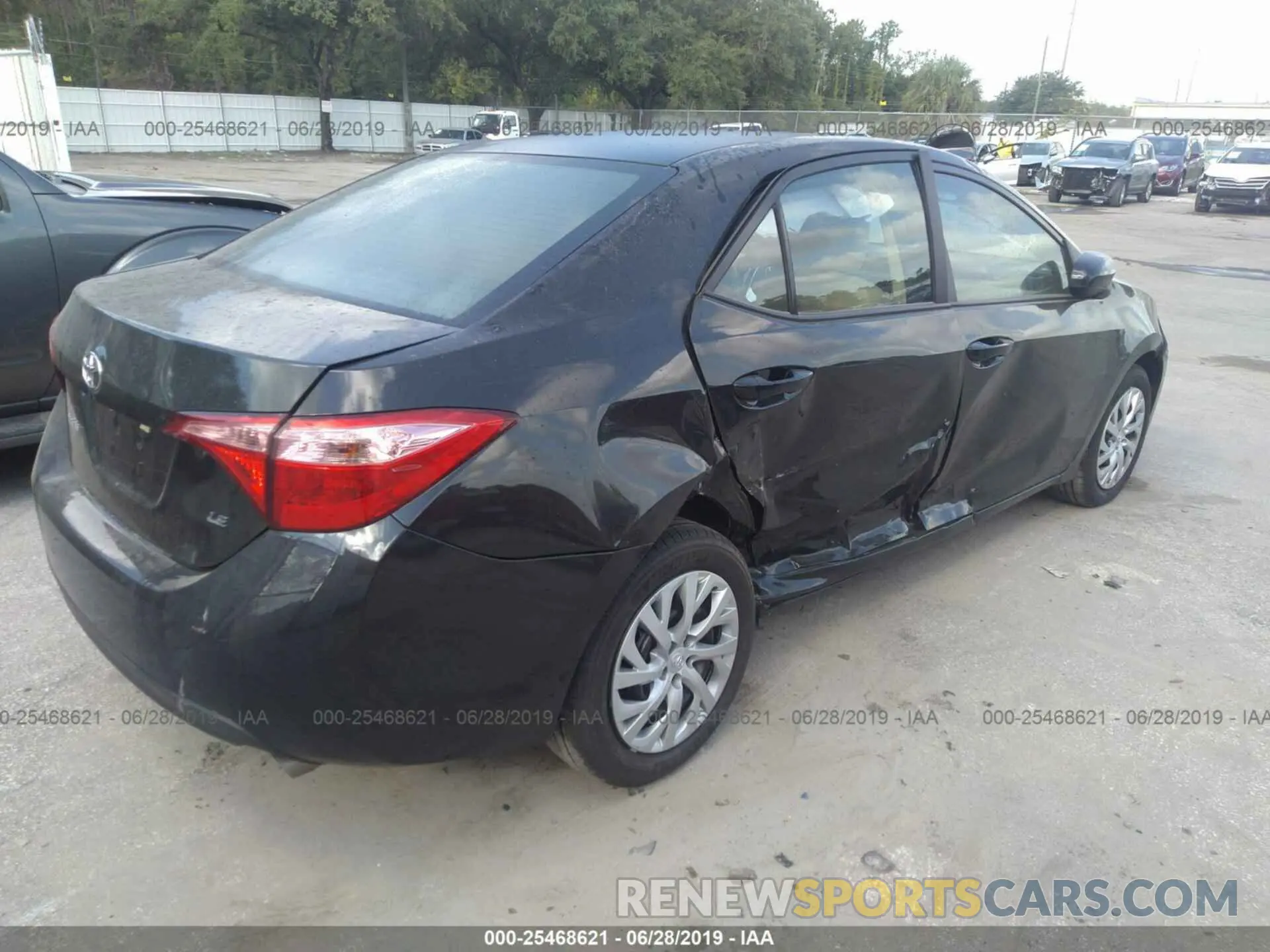6 fotografías del automóvil dañado 5YFBURHE8KP938760 TOYOTA COROLLA 2019