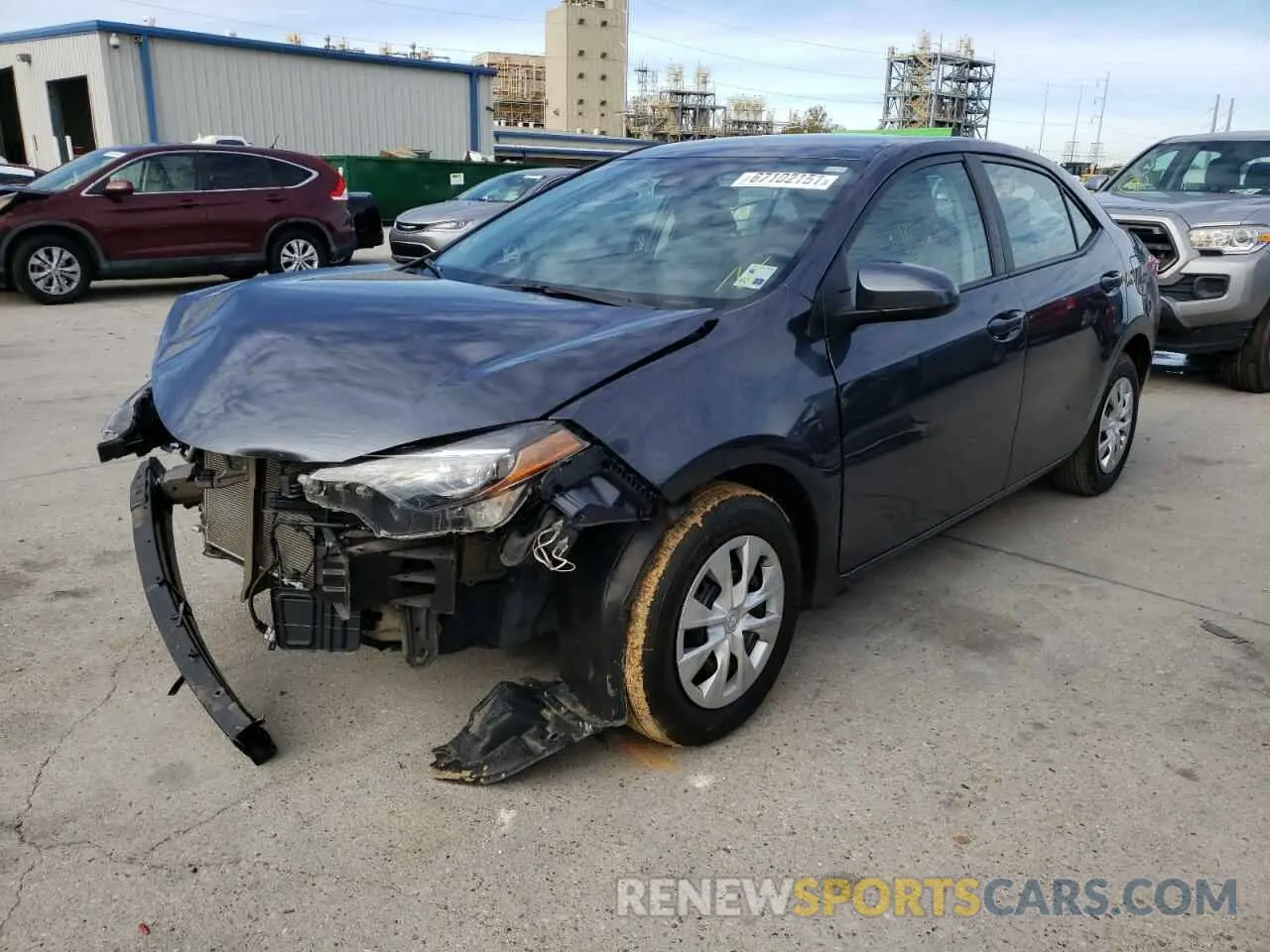 2 fotografías del automóvil dañado 5YFBURHE9KP877578 TOYOTA COROLLA 2019