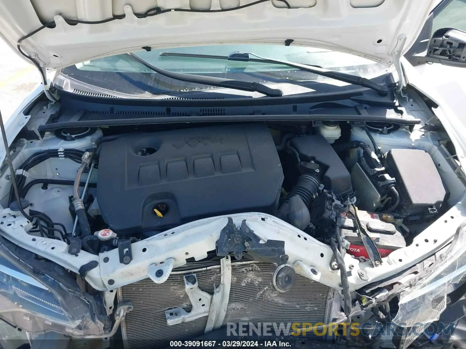 10 fotografías del automóvil dañado 5YFBURHE9KP878228 TOYOTA COROLLA 2019