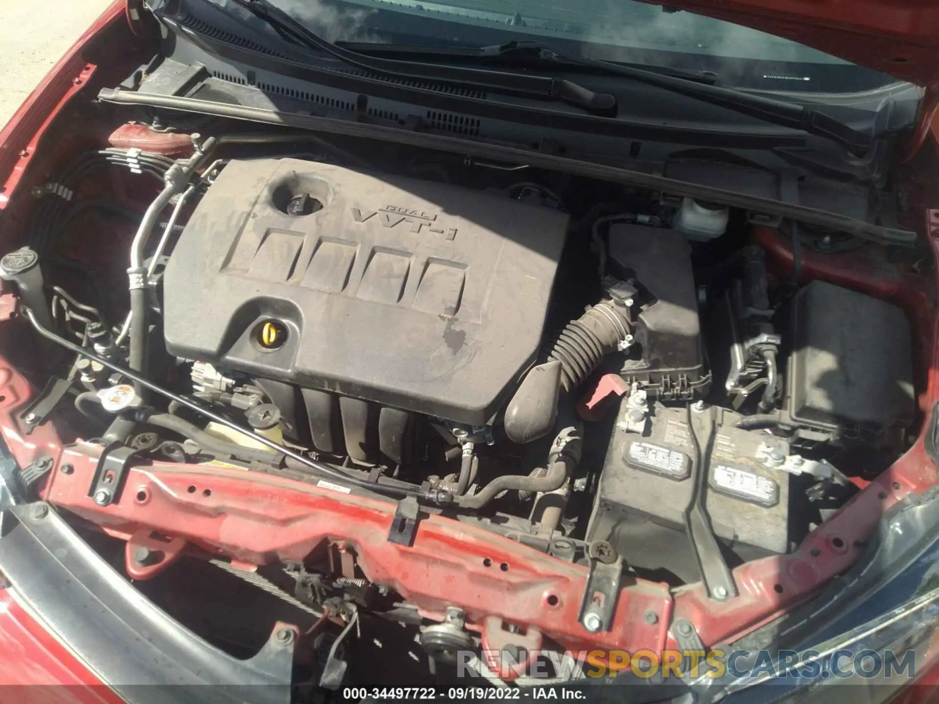 10 fotografías del automóvil dañado 5YFBURHE9KP879654 TOYOTA COROLLA 2019