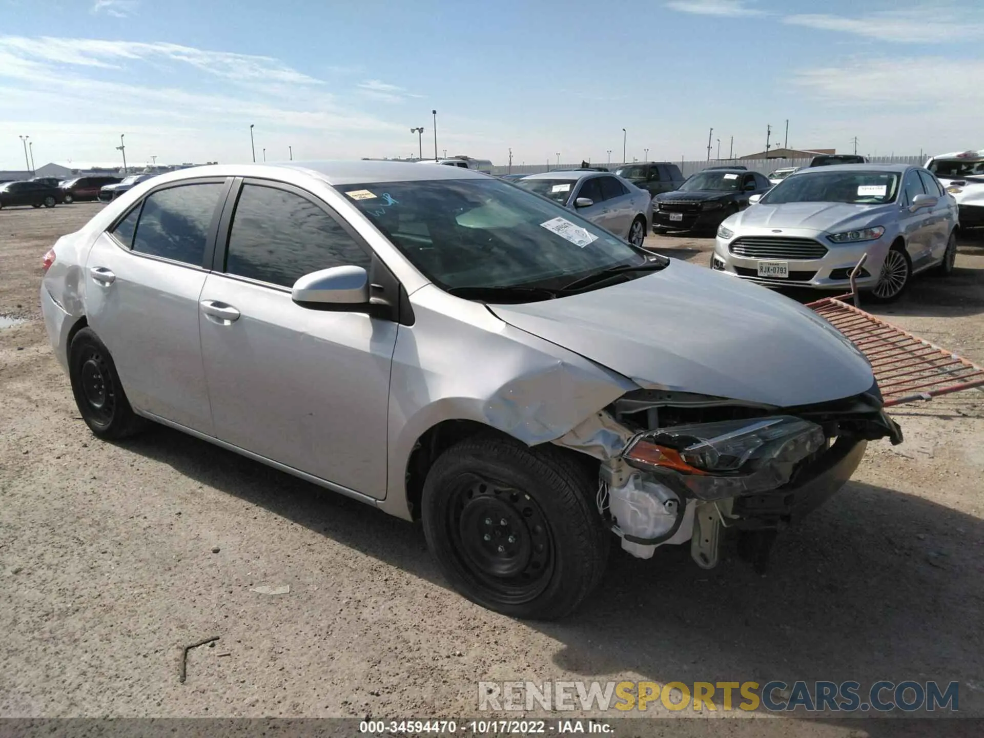1 fotografías del automóvil dañado 5YFBURHE9KP881713 TOYOTA COROLLA 2019