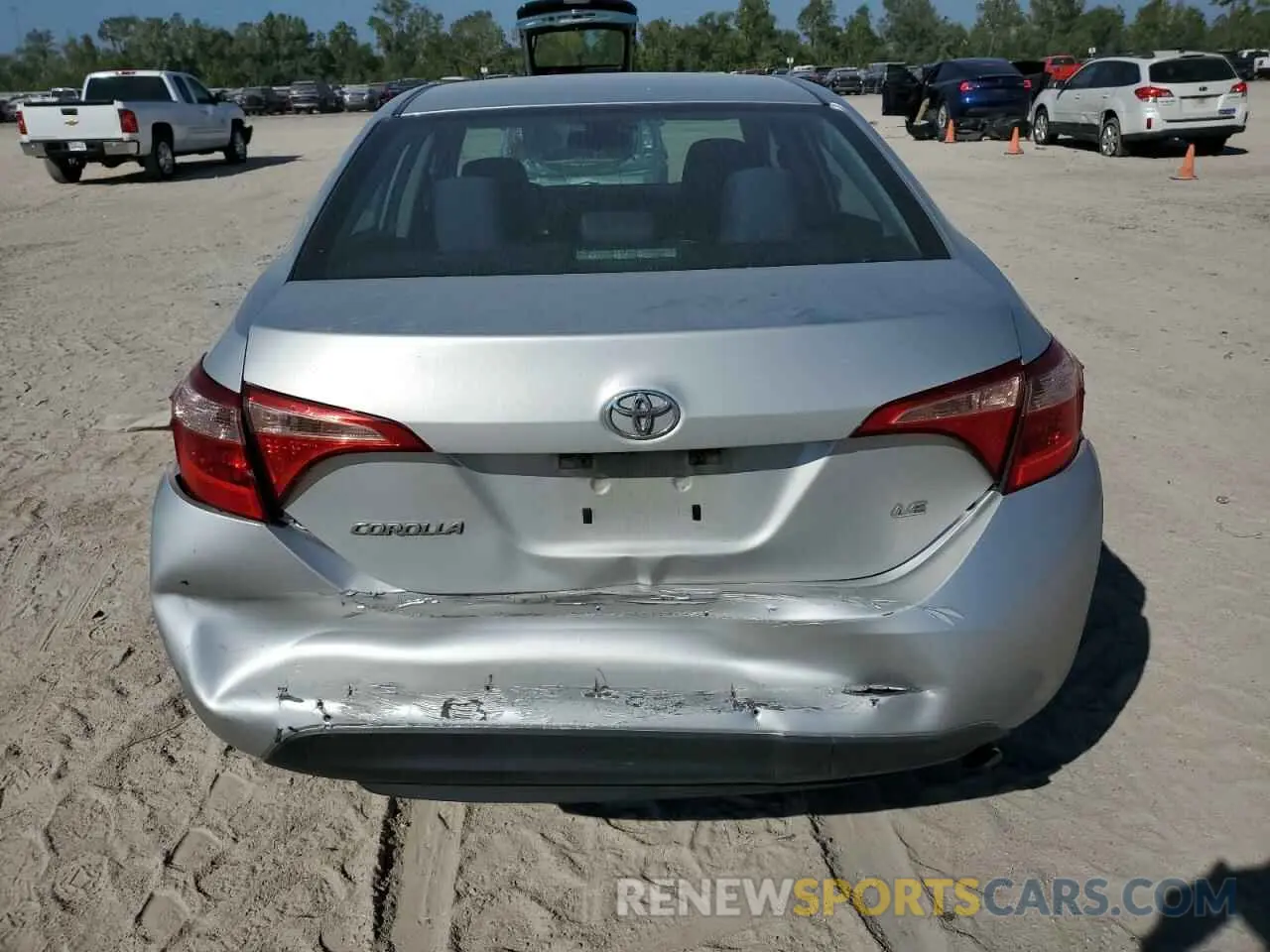 6 fotografías del automóvil dañado 5YFBURHE9KP884479 TOYOTA COROLLA 2019