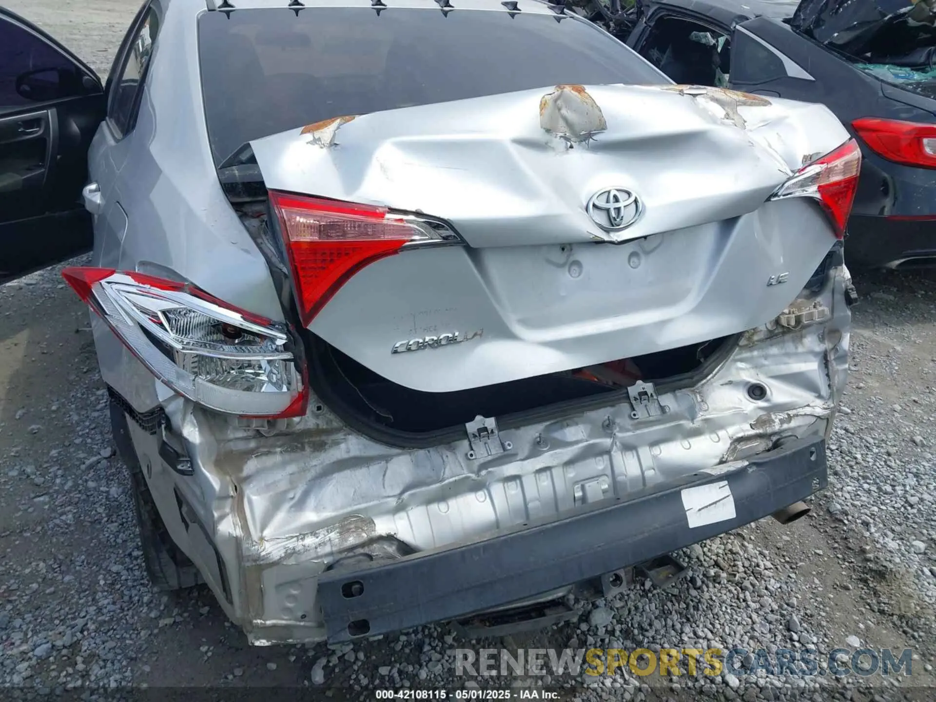 6 fotografías del automóvil dañado 5YFBURHE9KP886488 TOYOTA COROLLA 2019