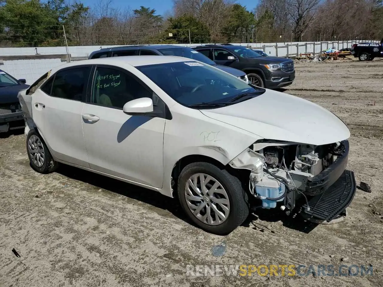 4 fotografías del automóvil dañado 5YFBURHE9KP889276 TOYOTA COROLLA 2019