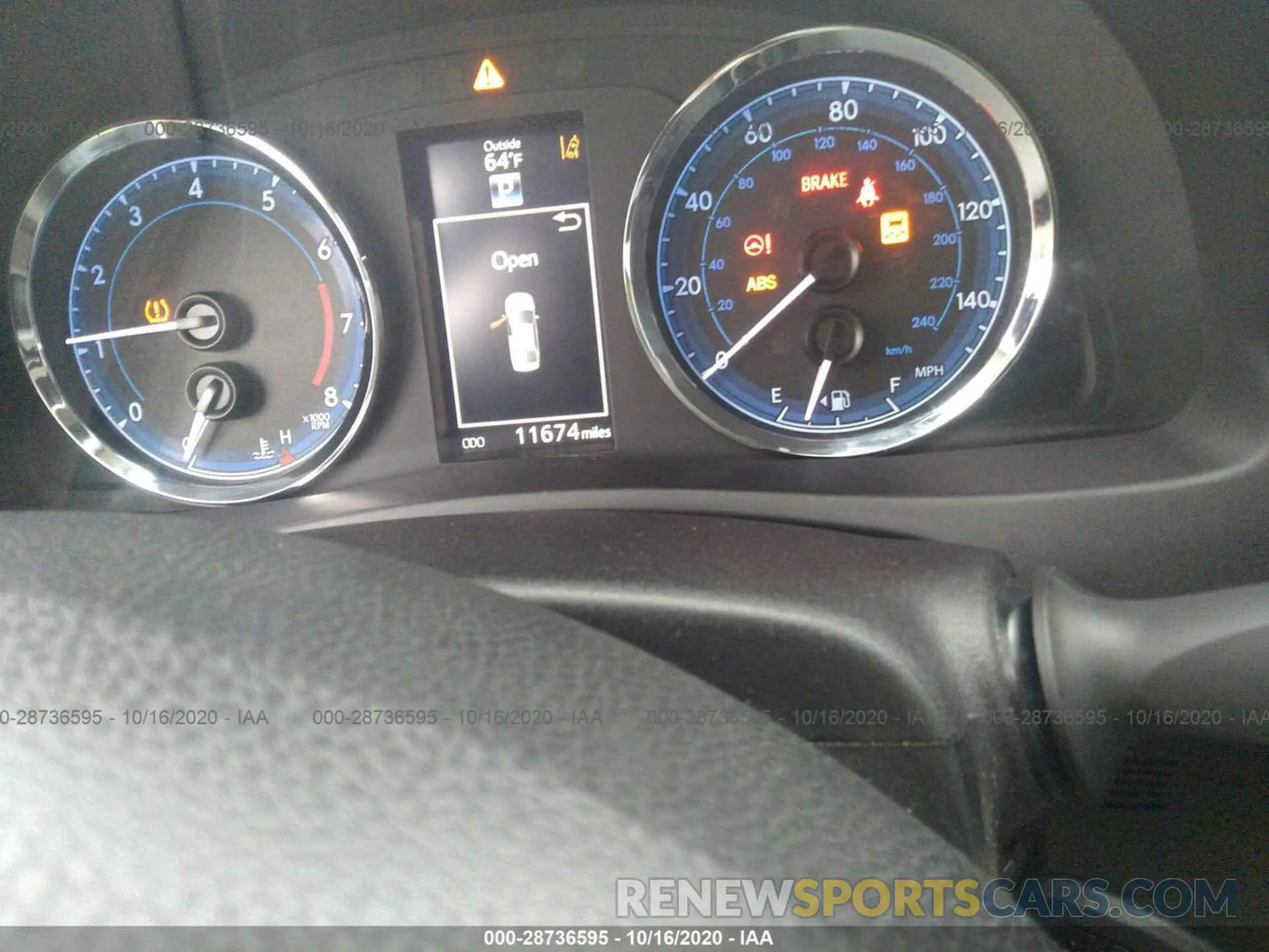 7 fotografías del automóvil dañado 5YFBURHE9KP898639 TOYOTA COROLLA 2019