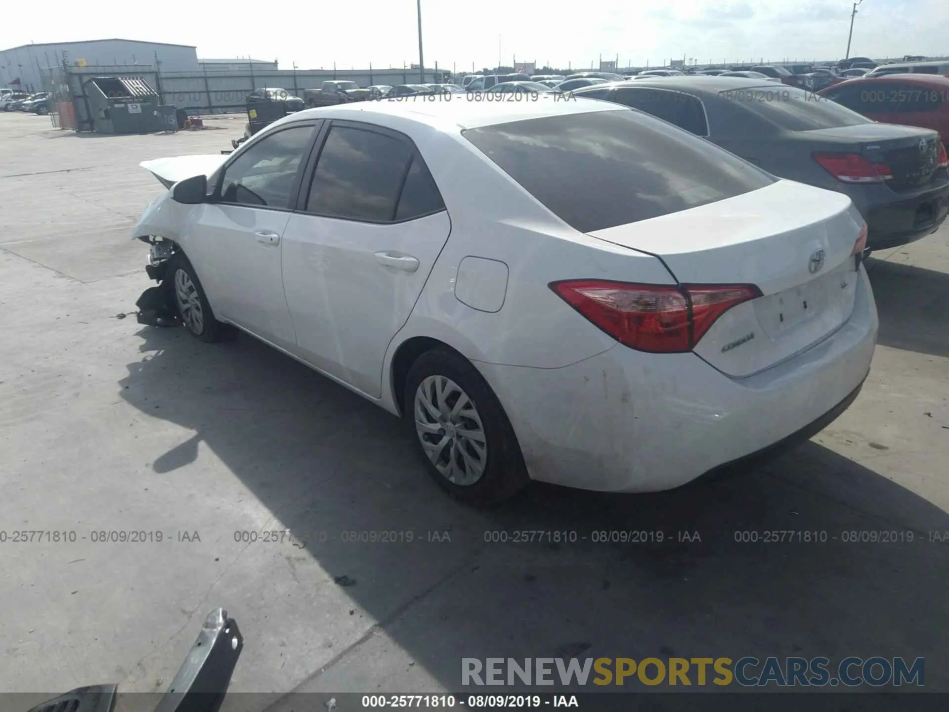 3 fotografías del automóvil dañado 5YFBURHE9KP906304 TOYOTA COROLLA 2019