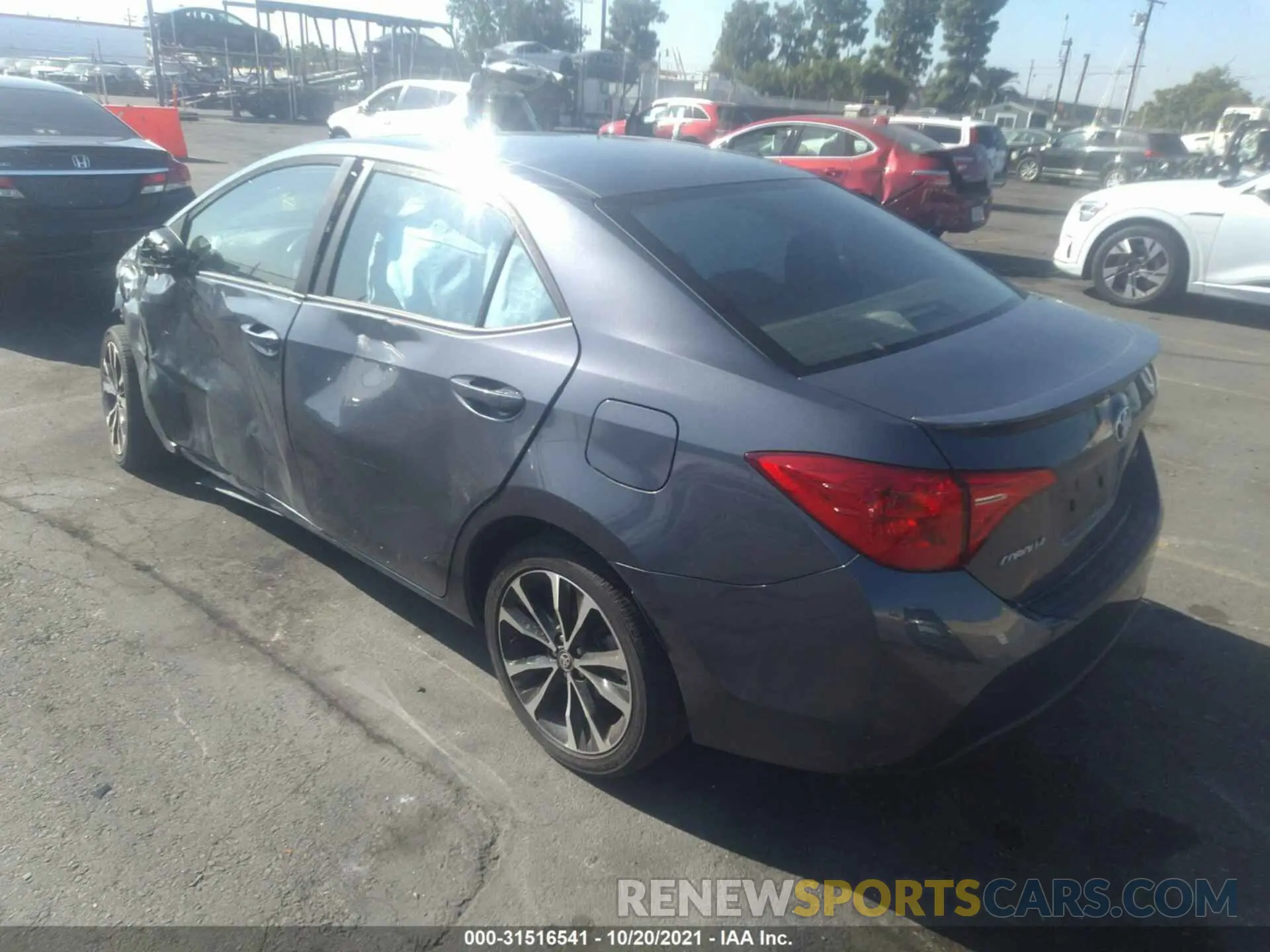 3 fotografías del automóvil dañado 5YFBURHE9KP943109 TOYOTA COROLLA 2019