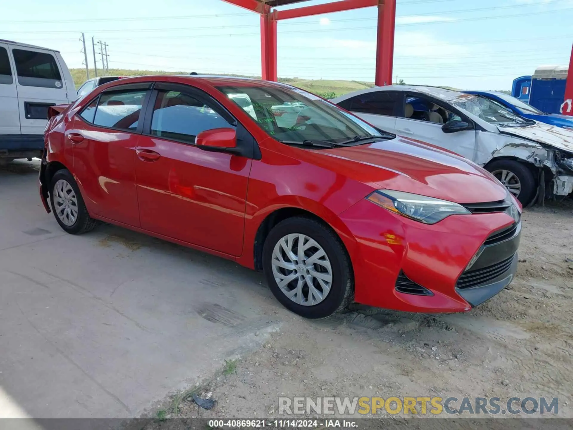 1 fotografías del automóvil dañado 5YFBURHEXKP859512 TOYOTA COROLLA 2019