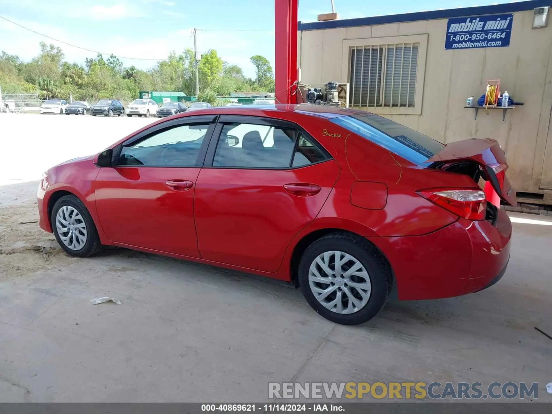 15 fotografías del automóvil dañado 5YFBURHEXKP859512 TOYOTA COROLLA 2019