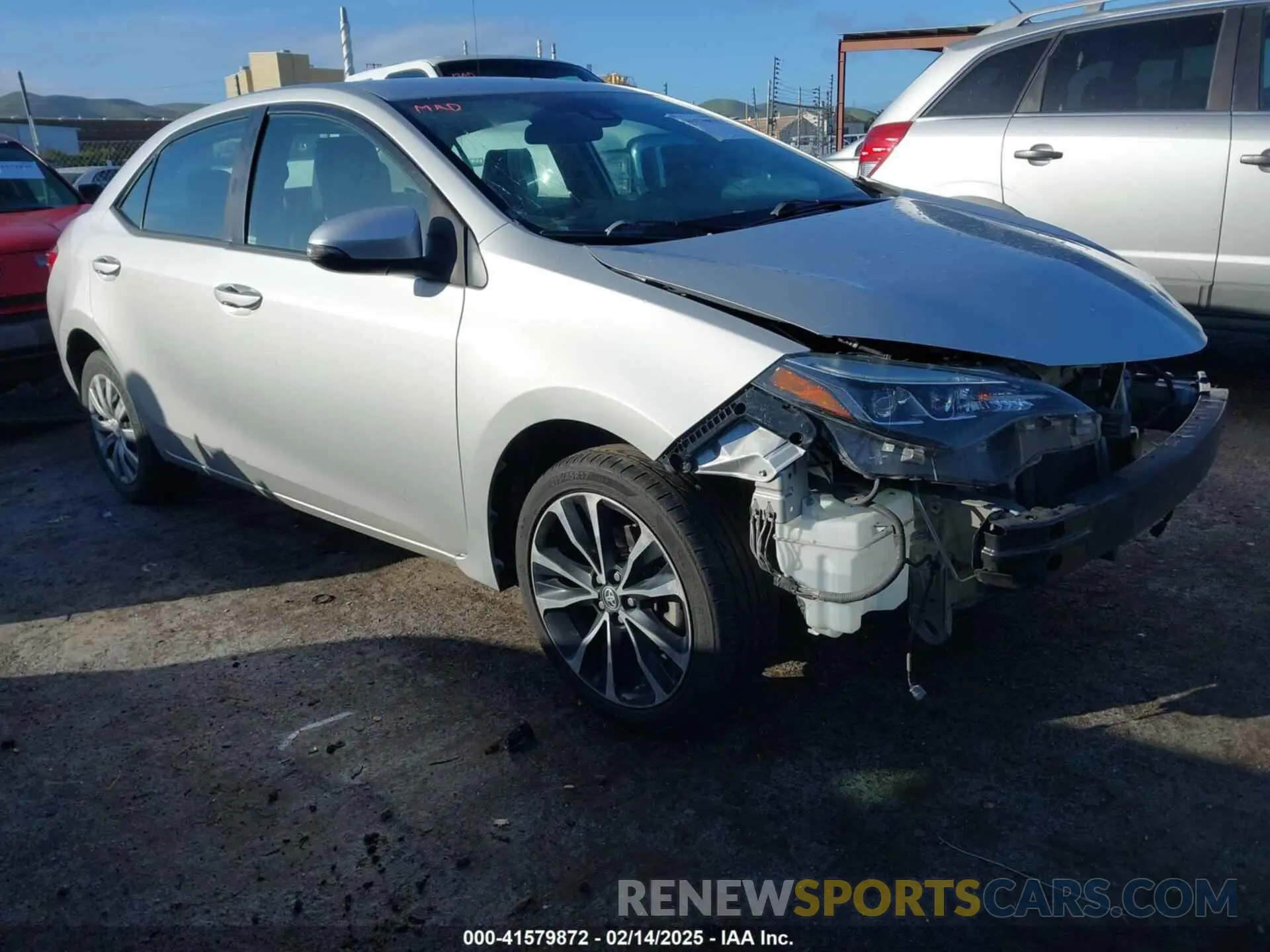 1 fotografías del automóvil dañado 5YFBURHEXKP864807 TOYOTA COROLLA 2019