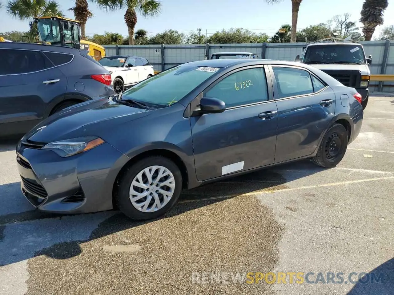 1 fotografías del automóvil dañado 5YFBURHEXKP866220 TOYOTA COROLLA 2019
