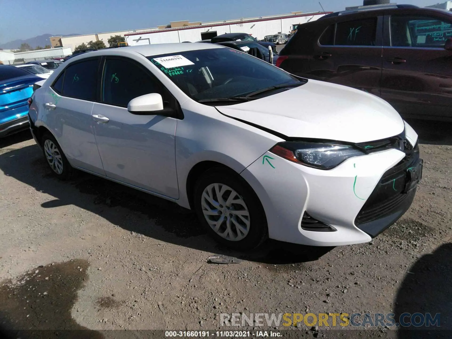 1 fotografías del automóvil dañado 5YFBURHEXKP923385 TOYOTA COROLLA 2019