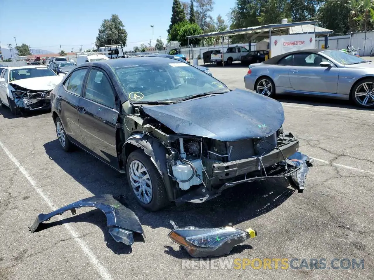 1 fotografías del automóvil dañado 5YFBURHEXKP925704 TOYOTA COROLLA 2019