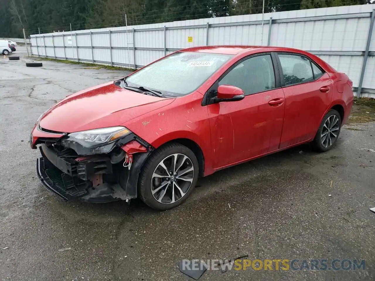 1 fotografías del automóvil dañado 5YFBURHEXKP934211 TOYOTA COROLLA 2019