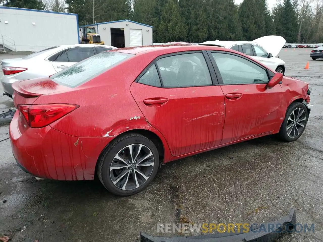 3 fotografías del automóvil dañado 5YFBURHEXKP934211 TOYOTA COROLLA 2019