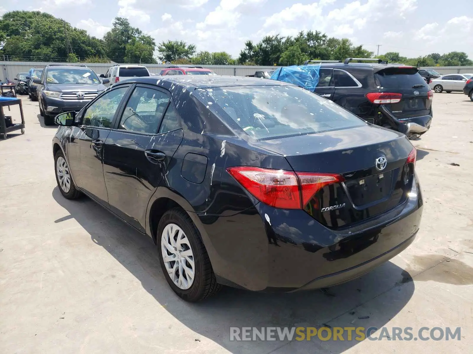 3 fotografías del automóvil dañado 5YFBURHEXKP934791 TOYOTA COROLLA 2019