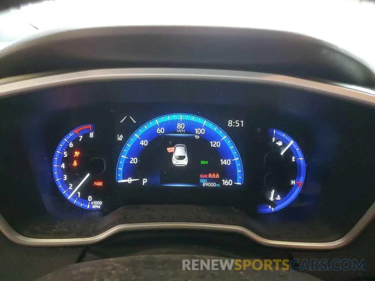 9 fotografías del automóvil dañado JTNK4RBE0K3020112 TOYOTA COROLLA 2019