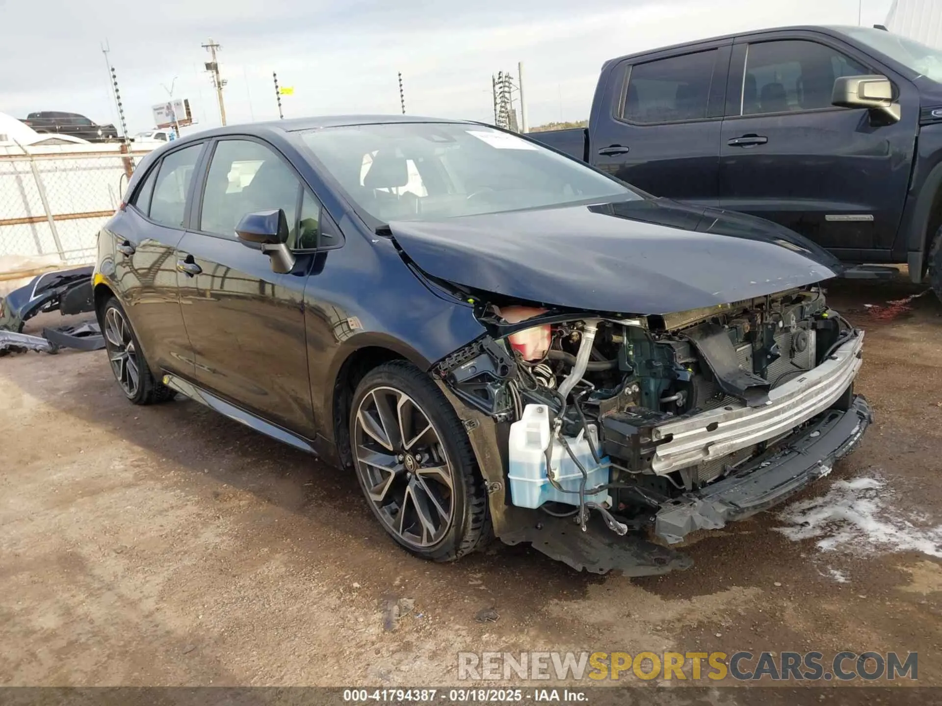 1 fotografías del automóvil dañado JTNK4RBE0K3020711 TOYOTA COROLLA 2019